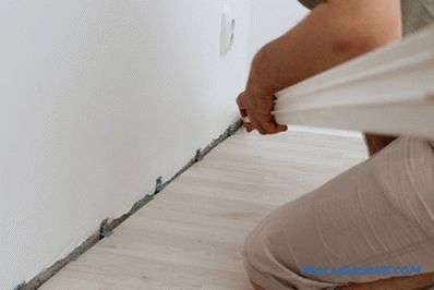 How to install a plinth: plastic, MDF or wooden How to install a plinth: plastic, MDF or wooden
